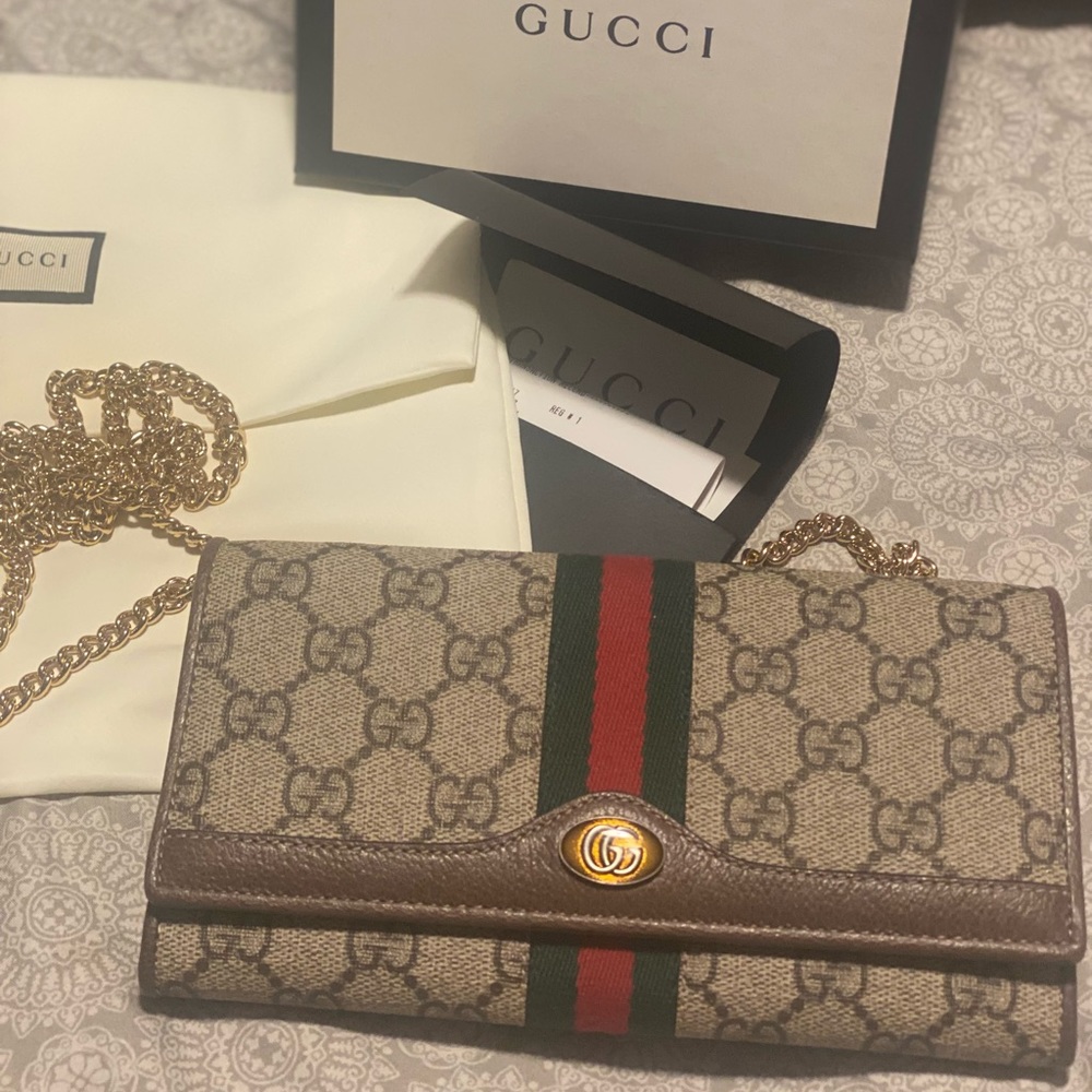 Gucci Ophidia GG chain wallet